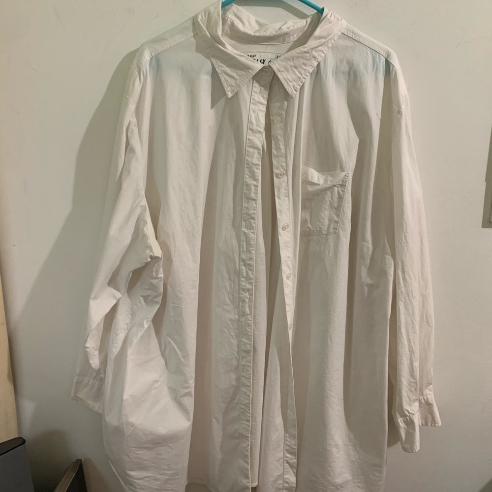Avenue Easy Going Boyfriend Button Shirt Sz 30/32